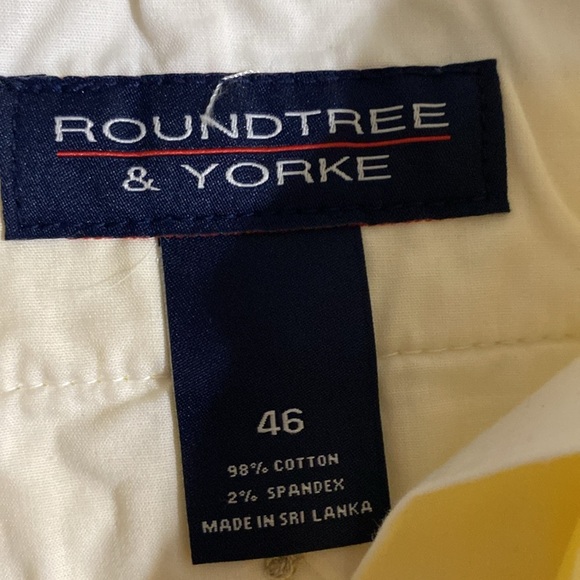 Roundtree & Yorke Yellow butter Flat Front Shorts men 46 beach vacation resort - Picture 7 of 8